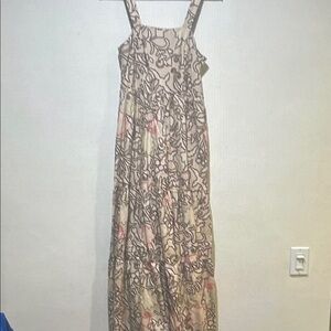 Knox Rose Cream and Pink Patterned Maxi Dress